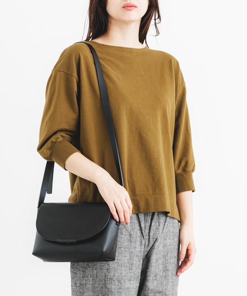 quadro(クオドロ)の「スーパーインレイ7分袖ボートネックプルオーバー(Tシャツ/カットソー・レディース・スミクロ/ブロンズ/グレー/グレー系/グリーン/ダークブルー・FREE)」の7枚目の写真