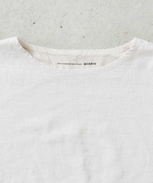 quadro(クオドロ)の「スーパーインレイ7分袖ボートネックプルオーバー(Tシャツ/カットソー・レディース・スミクロ/ブロンズ/グレー/グレー系/グリーン/ダークブルー・FREE)」の12枚目の写真