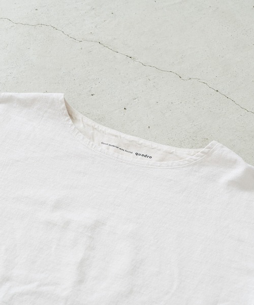 quadro(クオドロ)の「スーパーインレイ7分袖ボートネックプルオーバー(Tシャツ/カットソー・レディース・スミクロ/ブロンズ/グレー/グレー系/グリーン/ダークブルー・FREE)」の13枚目の写真