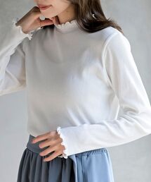 襟シャーリングメローカットソー
