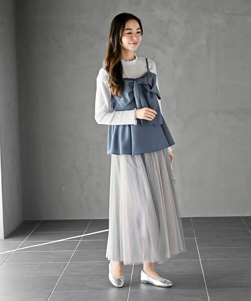 rps（アールピーエス）の「襟シャーリングメローカットソー（Tシャツ/カットソー・レディース・モカ/ブラック/その他/オフホワイト/グレー/グレイッシュベージュ・フリー）」の16枚目の写真