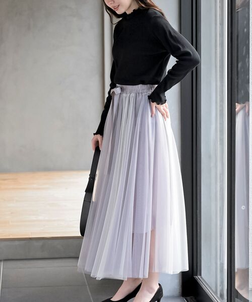 rps（アールピーエス）の「襟シャーリングメローカットソー（Tシャツ/カットソー・レディース・モカ/ブラック/その他/オフホワイト/グレー/グレイッシュベージュ・フリー）」の22枚目の写真