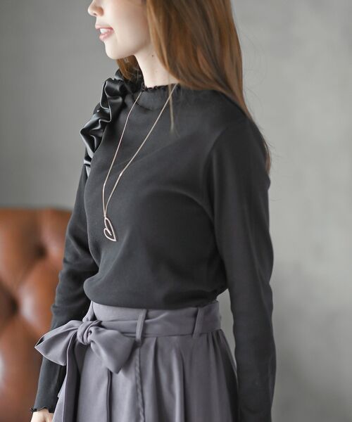 襟シャーリングメローカットソー（Tシャツ/カットソー）｜rps（アール