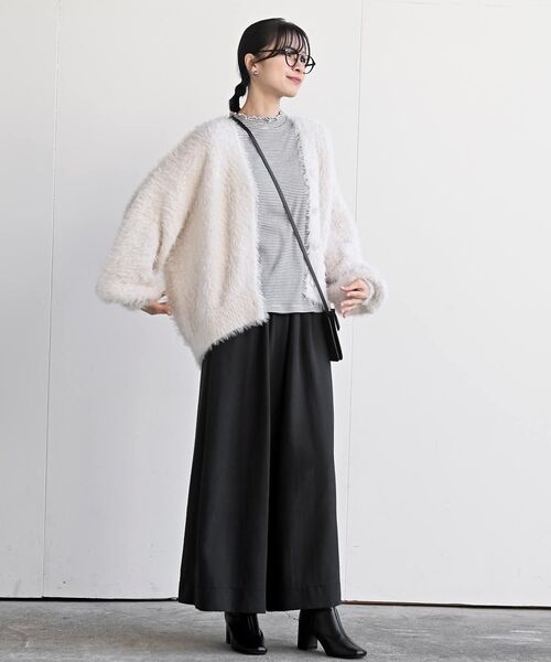 rps（アールピーエス）の「襟シャーリングメローカットソー（Tシャツ/カットソー・レディース・モカ/ブラック/その他/オフホワイト/グレー・フリー）」の15枚目の写真