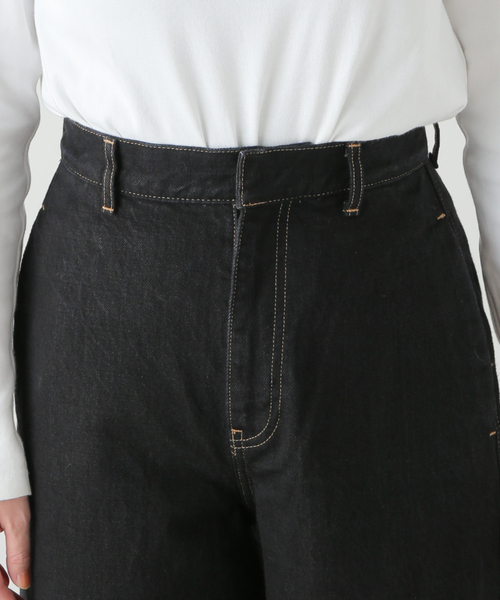 LIVINGTONE(リヴィントーン)の「LIVINGTONE DOLK TURN UP LONG LT-DOLK-07:デニムパンツ(デニムパンツ・レディース・ブラック・36/38)」の10枚目の写真
