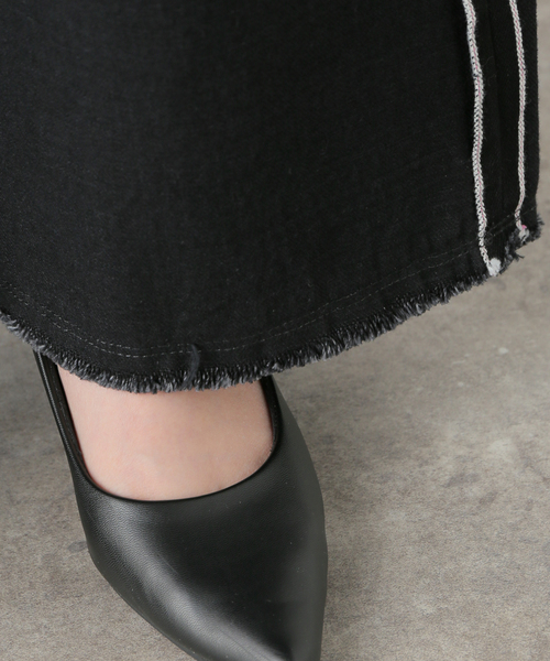 LIVINGTONE(リヴィントーン)の「LIVINGTONE DOLK TURN UP LONG LT-DOLK-07:デニムパンツ(デニムパンツ・レディース・ブラック・36/38)」の16枚目の写真