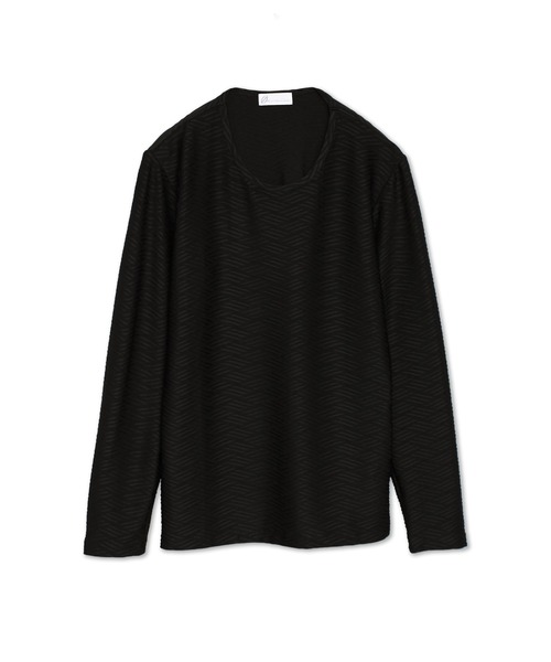TORNADO MART(トルネードマート)の「ZERO by TORNADO MART∴キカバイヤスジャカードクルーネックカットソー(Tシャツ/カットソー・メンズ・ブラック/ホワイト・M/L/LL)」の12枚目の写真