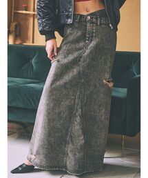 GYDA | MCP SIDERIPPED OVERLAPケミカルデニムロングスカート(デニムスカート)