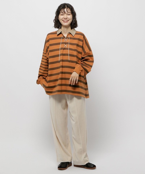 マーティーアンドサンズ レショップ 別注 ボーダー Tシャツ ブルーブラウン マーティーアンドサンズ レショップ 別注 ボーダー Tシャツ