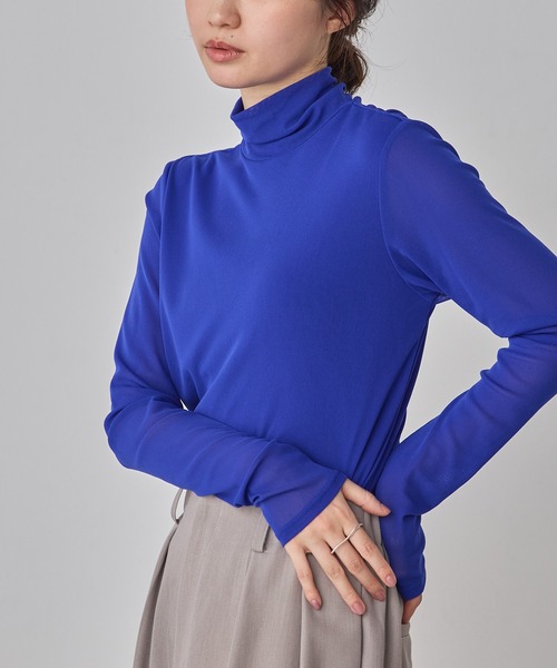 hunch（ハンチ）の「パワーネット タートルシアートップス（Tシャツ/カットソー・レディース・ブラック/グレー/ホワイト/ペールイエロー/レッド/ダークブラウン/チャコールグレー/バーガンディー/ピンク/ロイヤルブルー・FREE）」の18枚目の写真