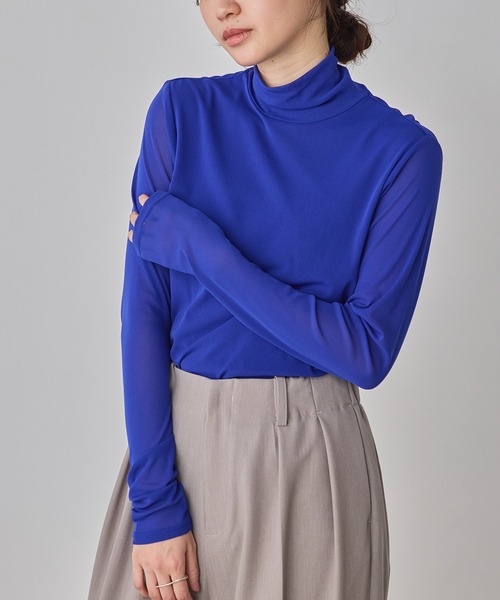 hunch（ハンチ）の「パワーネット タートルシアートップス（Tシャツ/カットソー・レディース・ブラック/グレー/ホワイト/ペールイエロー/レッド/ダークブラウン/チャコールグレー/バーガンディー/ピンク/ロイヤルブルー・FREE）」の19枚目の写真