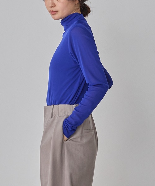 hunch（ハンチ）の「パワーネット タートルシアートップス（Tシャツ/カットソー・レディース・ブラック/グレー/ホワイト/ペールイエロー/レッド/ダークブラウン/チャコールグレー/バーガンディー/ピンク/ロイヤルブルー・FREE）」の20枚目の写真