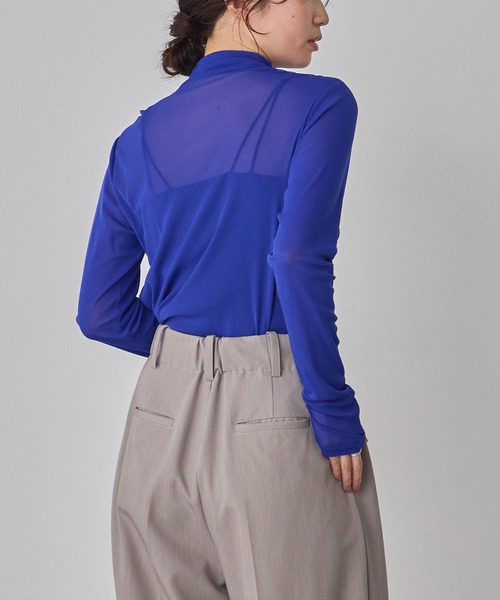 hunch（ハンチ）の「パワーネット タートルシアートップス（Tシャツ/カットソー・レディース・ブラック/グレー/ホワイト/ペールイエロー/レッド/ダークブラウン/チャコールグレー/バーガンディー/ピンク/ロイヤルブルー・FREE）」の21枚目の写真