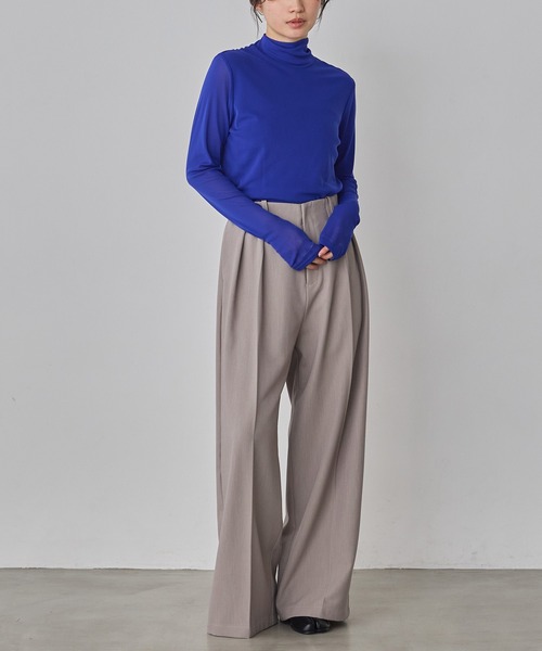 hunch（ハンチ）の「パワーネット タートルシアートップス（Tシャツ/カットソー・レディース・ブラック/グレー/ホワイト/ペールイエロー/レッド/ダークブラウン/チャコールグレー/バーガンディー/ピンク/ロイヤルブルー・FREE）」の22枚目の写真