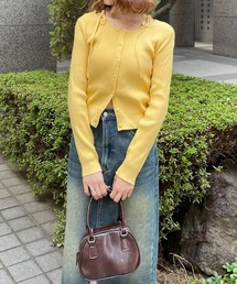 clear | 肩リボンニットカーディガン[オフィスカジュアル 着回し抜群 大人]≪再入荷≫(カーディガン/ボレロ)