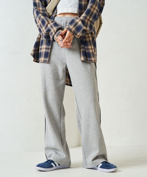 FREAK'S STORE（フリークスストア）の「限定展開　ライン 裏起毛 スウェットパンツ（セットアップ対応）（スウェットパンツ・レディース・スミクロ/杢グレー/ネイビー/ライトグレー・SMALL/MEDIUM）」の11枚目の写真