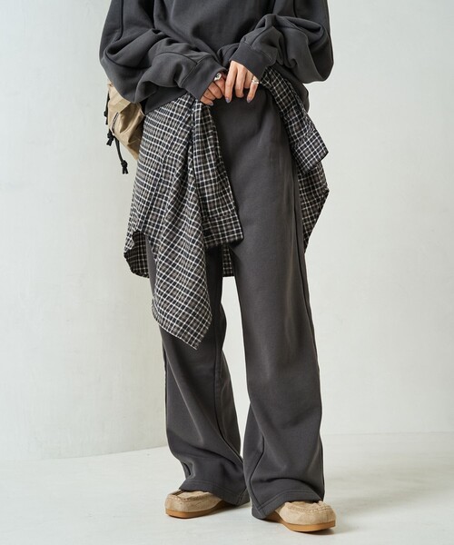 FREAK'S STORE（フリークスストア）の「限定展開　ライン 裏起毛 スウェットパンツ（セットアップ対応）（スウェットパンツ・レディース・スミクロ/杢グレー/ネイビー/ライトグレー・SMALL/MEDIUM）」の22枚目の写真