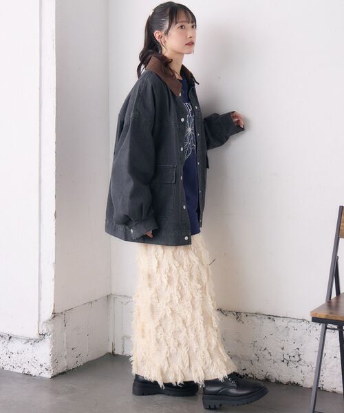RETRO GIRL（レトロガール）の「2wayデニムJK（その他アウター・レディース・ブルー/ブラック・FREE）」の4枚目の写真