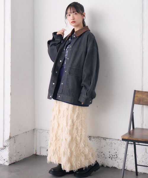 RETRO GIRL（レトロガール）の「2wayデニムJK（その他アウター・レディース・ブルー/ブラック・FREE）」の5枚目の写真