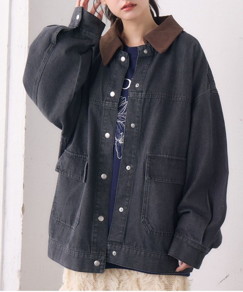 RETRO GIRL（レトロガール）の「2wayデニムJK（その他アウター・レディース・ブルー/ブラック・FREE）」の2枚目の写真