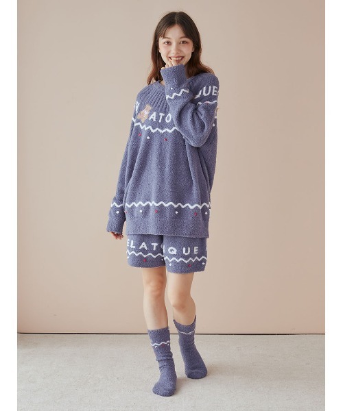 ジェラートピケ♡HOLIDAYノルディック プルオーバー&ショートパンツセット gelato pique（ジェラートピケ）の「【販路限定商品】【HOLIDAY