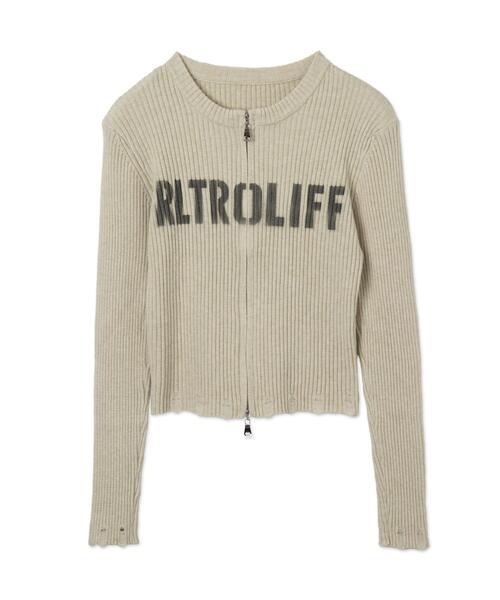 dispark（ディスパーク）の「DISPARK/シンプルロゴWZIPニット（カーディガン/ボレロ・レディース・カーキ/アイボリー・FREE）」の12枚目の写真