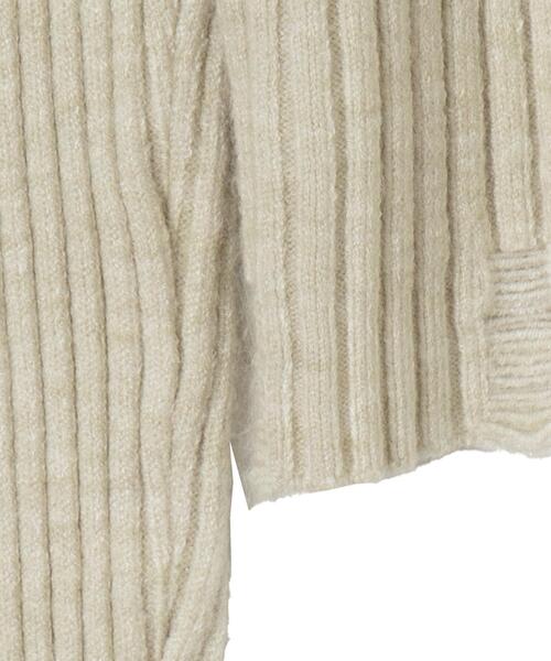 dispark（ディスパーク）の「DISPARK/シンプルロゴWZIPニット（カーディガン/ボレロ・レディース・カーキ/アイボリー・FREE）」の17枚目の写真