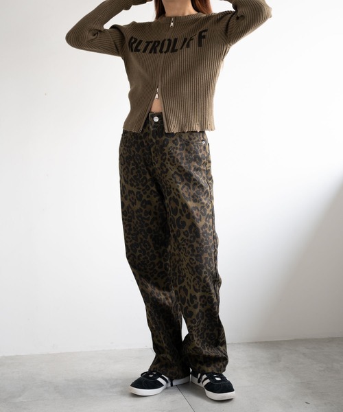 dispark（ディスパーク）の「DISPARK/シンプルロゴWZIPニット（カーディガン/ボレロ・レディース・カーキ/アイボリー・FREE）」の10枚目の写真