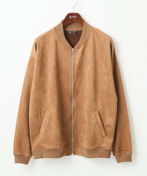 MK MICHEL KLEIN HOMME (エムケーミッシェルクランオム)の「MA-1ブルゾン / ポンチスエードジャージ(ブルゾン・メンズ・サンドベージュ/アイボリー/ブルー/チャコールグレー・46/48)」の3枚目の写真