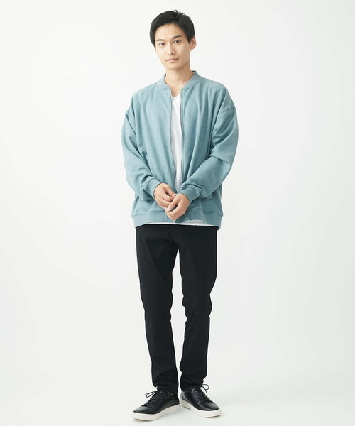 MK MICHEL KLEIN HOMME (エムケーミッシェルクランオム)の「MA-1ブルゾン / ポンチスエードジャージ(ブルゾン・メンズ・サンドベージュ/アイボリー/ブルー/チャコールグレー・46/48)」の5枚目の写真