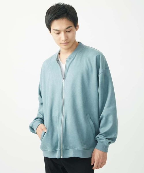MK MICHEL KLEIN HOMME (エムケーミッシェルクランオム)の「MA-1ブルゾン / ポンチスエードジャージ(ブルゾン・メンズ・サンドベージュ/アイボリー/ブルー/チャコールグレー・46/48)」の8枚目の写真
