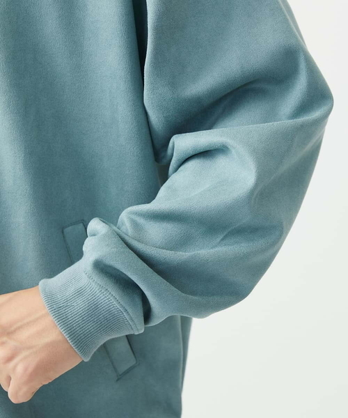 MK MICHEL KLEIN HOMME (エムケーミッシェルクランオム)の「MA-1ブルゾン / ポンチスエードジャージ(ブルゾン・メンズ・サンドベージュ/アイボリー/ブルー/チャコールグレー・46/48)」の11枚目の写真