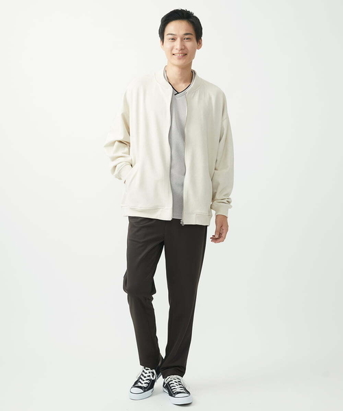 MK MICHEL KLEIN HOMME (エムケーミッシェルクランオム)の「MA-1ブルゾン / ポンチスエードジャージ(ブルゾン・メンズ・サンドベージュ/アイボリー/ブルー/チャコールグレー・46/48)」の15枚目の写真