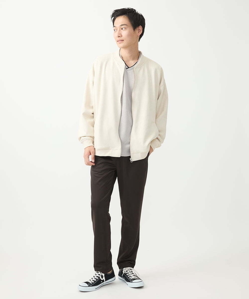 MK MICHEL KLEIN HOMME (エムケーミッシェルクランオム)の「MA-1ブルゾン / ポンチスエードジャージ(ブルゾン・メンズ・サンドベージュ/アイボリー/ブルー/チャコールグレー・46/48)」の16枚目の写真
