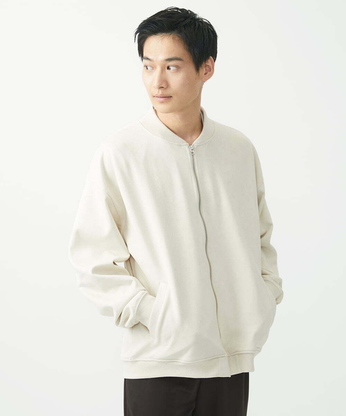 MK MICHEL KLEIN HOMME (エムケーミッシェルクランオム)の「MA-1ブルゾン / ポンチスエードジャージ(ブルゾン・メンズ・サンドベージュ/アイボリー/ブルー/チャコールグレー・46/48)」の18枚目の写真