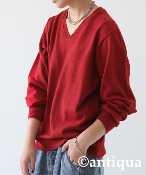 antiqua（アンティカ）の「カシミヤタッチニット（ニット/セーター・レディース・レッド/ブルー系その他/ブルー/ホワイト系その他/ホワイト/グレー系その他/グレー/パープル系その他/パープル/ブラック系その他/ブラック/グリーン系その他/グリーン/ベージュ系その他/ベージュ/ピンク系その他/ピンク/レッド系その他・R/P）」の18枚目の写真
