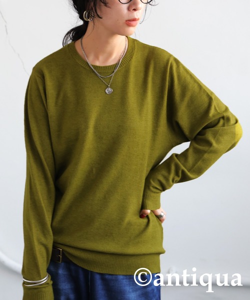 antiqua（アンティカ）の「カシミヤタッチニット（ニット/セーター・レディース・レッド/ブルー系その他/ブルー/ホワイト系その他/ホワイト/グレー系その他/グレー/パープル系その他/パープル/ブラック系その他/ブラック/グリーン系その他/グリーン/ベージュ系その他/ベージュ/ピンク系その他/ピンク/レッド系その他・R/P）」の9枚目の写真