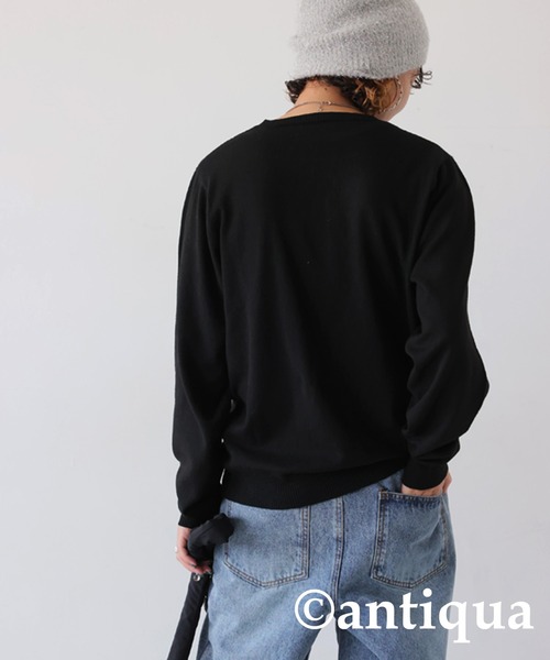 antiqua（アンティカ）の「カシミヤタッチニット（ニット/セーター・レディース・レッド/ブルー系その他/ブルー/ホワイト系その他/ホワイト/グレー系その他/グレー/パープル系その他/パープル/ブラック系その他/ブラック/グリーン系その他/グリーン/ベージュ系その他/ベージュ/ピンク系その他/ピンク/レッド系その他・R/P）」の22枚目の写真