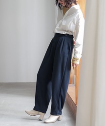 裏シャギーピンストライプパンツ