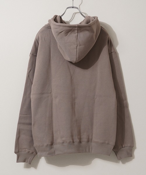 1111clothing（ワンフォークロージング）の「裏起毛 ロゴ刺繍 ワイドパーカー / Lined Wide Hoodie with Embroidered Logo（パーカー・メンズ・アッシュ/グレイッシュベージュ/ホワイト・M/L）」の7枚目の写真