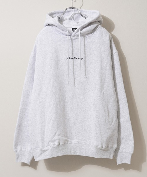 1111clothing（ワンフォークロージング）の「裏起毛 ロゴ刺繍 ワイドパーカー / Lined Wide Hoodie with Embroidered Logo（パーカー・メンズ・アッシュ/グレイッシュベージュ/ホワイト・M/L）」の5枚目の写真