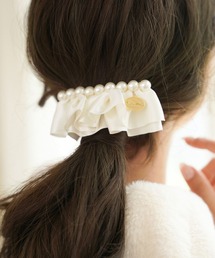 le reve vaniller（ル レーヴ ヴァニレ）の「サテン フリル バレッタ le reve vaniller（バレッタ/ヘアクリップ）」