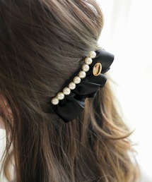 le reve vaniller（ル レーヴ ヴァニレ）の「サテン フリル バレッタ le reve vaniller（バレッタ/ヘアクリップ）」