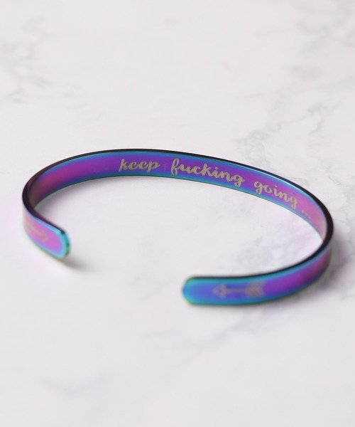 ARCHIVER(アーカイバ)の「【keep making going】メタルブレス(バングル/リストバンド・メンズ・ブラック/ブロンズ/ゴールド/マルチ/シルバー・FREE)」の8枚目の写真