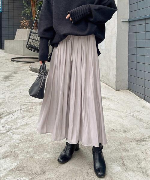 INGNI（イング）の「サテンスカーチョ（その他パンツ・レディース・ブラウン/チャコールグレー/カーキ/ライトグレー・FREE）」の2枚目の写真