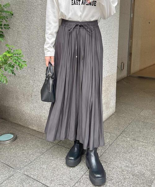 INGNI（イング）の「サテンスカーチョ（その他パンツ・レディース・ブラウン/チャコールグレー/カーキ/ライトグレー・FREE）」の6枚目の写真