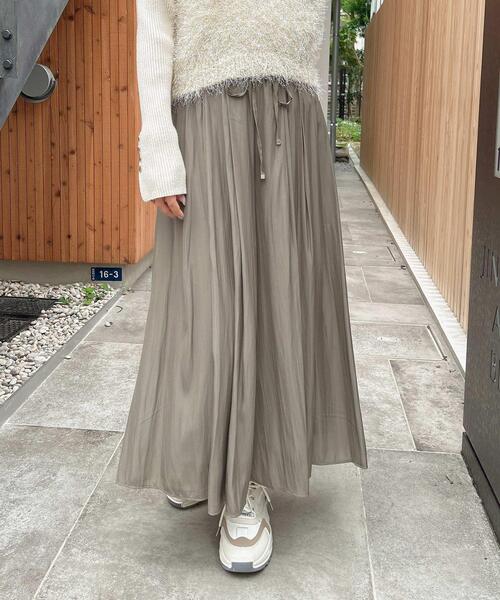 INGNI（イング）の「サテンスカーチョ（その他パンツ・レディース・ブラウン/チャコールグレー/カーキ/ライトグレー・FREE）」の7枚目の写真