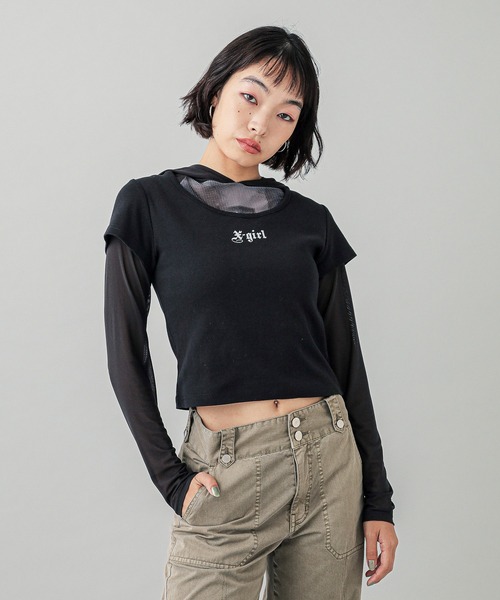 tシャツ WING S/S BABY TEE レディース WING S/S BABY TEE（Tシャツ/カットソー）｜X-girl（エックス