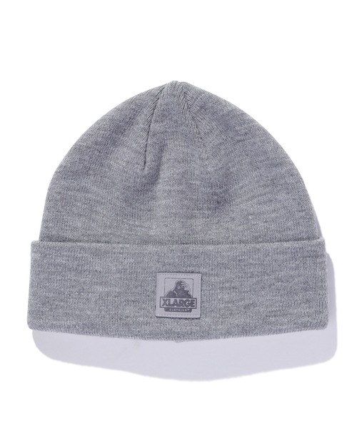 XLARGE（エクストララージ）の「【販売終了】LOGO PATCHED CUFF BEANIE（ニットキャップ/ビーニー・メンズ・グレー/ブラック/ブラウン/グリーン・ONE SIZE）」の2枚目の写真