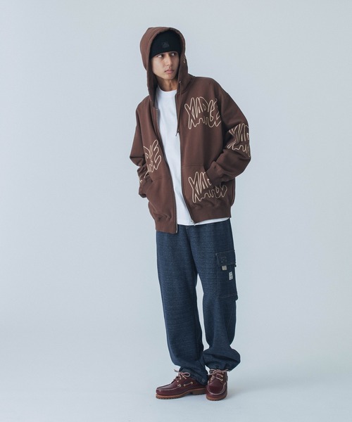 XLARGE（エクストララージ）の「【販売終了】LOGO PATCHED CUFF BEANIE（ニットキャップ/ビーニー・メンズ・グレー/ブラック/ブラウン/グリーン・ONE SIZE）」の8枚目の写真